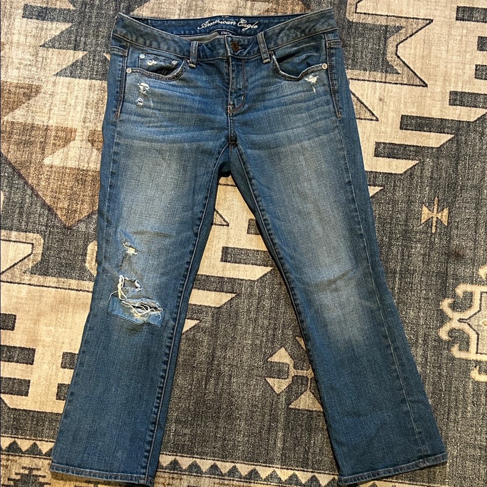 American Eagle Outfitters Women's Distressed Vintage Flare Jeans
